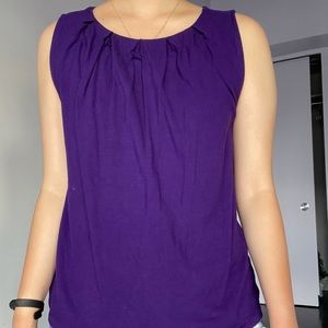 Purple scoop neck sleeveless top